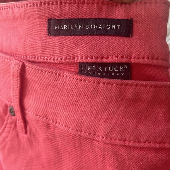 NYDJ PLUS Marilyn Straight Ankle Denim Jeans Pink Punch Lift N Tuck, Women’s 28W - Picture 6 of 6